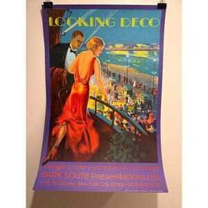 Edward Mason Eggleston Looking Deco 1981 Lithoverite Print Poster
